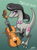Size: 700x936 | Tagged: safe, artist:johnjoseco, imported from derpibooru, octavia melody, dinosaur, velociraptor, cello, dinosaurified, female, musical instrument, solo, species swap, velocitavi