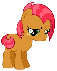 Size: 798x1001 | Tagged: safe, artist:tzolkine, imported from derpibooru, babs seed, earth pony, pony, female, pouting, sad, simple background, solo, transparent background, vector