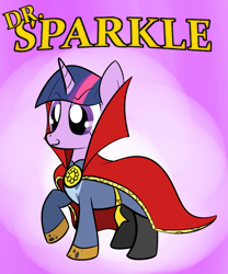 Size: 750x900 | Tagged: safe, artist:hip-indeed, imported from derpibooru, twilight sparkle, cloak, cloak of levitation, clothes, costume, crossover, doctor strange, marvel