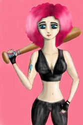 Size: 400x600 | Tagged: safe, artist:lyudmilapromyslova, imported from derpibooru, pinkie pie, human, humanized, solo