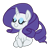 Size: 500x500 | Tagged: safe, artist:robynne, imported from derpibooru, rarity, pony, solo