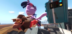 Size: 1280x600 | Tagged: safe, imported from derpibooru, twilight sparkle, crossover, flyper, gmod, sniper, team fortress 2, wat