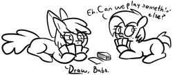 Size: 975x425 | Tagged: safe, artist:heretichesh, imported from derpibooru, apple bloom, babs seed, card, duo, game