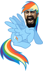 Size: 420x700 | Tagged: safe, editor:i-shooped-a-pwny, imported from derpibooru, rainbow dash, 300, lol, photoshop, this is sparta, wat, wtf