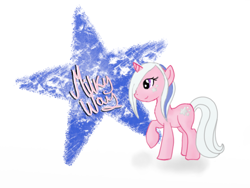 Size: 800x600 | Tagged: safe, artist:espeh, imported from derpibooru, milky way (g1), pony, female, g1, g1 to g4, g4, generation leap, solo