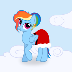 Size: 650x650 | Tagged: safe, artist:bpie, imported from derpibooru, rainbow dash, alternate hairstyle, clothes, old version, skirt