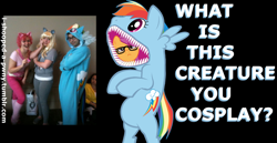 Size: 1280x660 | Tagged: safe, artist:i-shooped-a-pwny, editor:i-shooped-a-pwny, imported from derpibooru, derpy hooves, pinkie pie, rainbow dash, scootaloo, human, cosplay, glasses, hipster, hipsterloo, irl, irl human, photo