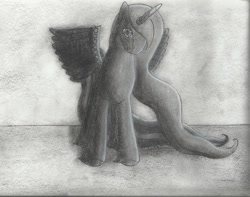 Size: 900x709 | Tagged: safe, artist:nanymous, imported from derpibooru, oc, oc only, alicorn, pony, alicorn oc, traditional art