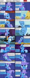 Size: 1282x3304 | Tagged: safe, imported from derpibooru, trixie, comic:celestia's servant interview, alicorn amulet, caption, comic, interview