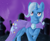 Size: 800x650 | Tagged: safe, artist:levhasacupcake, imported from derpibooru, trixie, pony, unicorn, cape, clothes, female, lineless, mare, night, solo