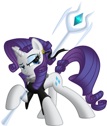 Size: 2984x3523 | Tagged: safe, artist:itchykitchy, artist:ratchethun, imported from derpibooru, rarity, pony, clothes, female, simple background, solo, staff, transparent background, vector