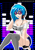 Size: 700x1000 | Tagged: safe, artist:zantyarz, imported from derpibooru, dj pon-3, vinyl scratch, human, breasts, clothes, female, fingerless gloves, gloves, headphones, humanized, smiling, socks, solo, stockings, thigh highs
