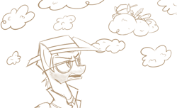 Size: 1280x777 | Tagged: safe, artist:tina-chan, imported from derpibooru, cloud, cloudy, crossover, glasses, ponified, scout, sniper, team fortress 2