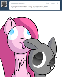 Size: 1280x1600 | Tagged: safe, imported from derpibooru, anon pony, ask, joyous pinkamena, ponified