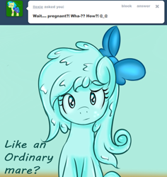 Size: 500x529 | Tagged: safe, artist:freefraq, imported from derpibooru, oc, oc only, oc:shiny slime, goo pony, original species, ask, slime, solo, tumblr