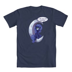 Size: 1000x1000 | Tagged: dead source, safe, artist:kp-shadowsquirrel, imported from derpibooru, princess luna, pony, clothes, irl, merchandise, moon, official, photo, shirt, solo, welovefine, woona