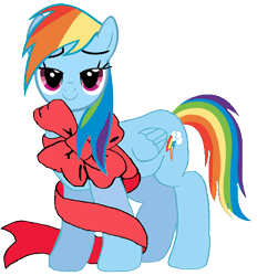 Size: 462x498 | Tagged: safe, artist:ake-xanchez, imported from derpibooru, rainbow dash, gift wrapped
