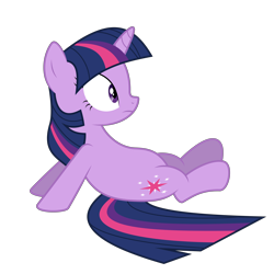 Size: 6000x6000 | Tagged: safe, artist:mamandil, imported from derpibooru, twilight sparkle, pony, unicorn, too many pinkie pies, absurd resolution, belly, female, mare, on back, simple background, solo, transparent background, unicorn twilight, vector