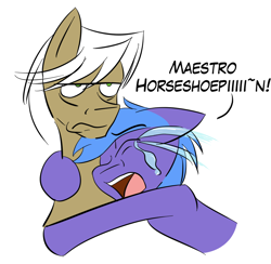 Size: 1026x1002 | Tagged: safe, artist:narbevoguel, imported from derpibooru, frederic horseshoepin, parish nandermane, oc, crying, ponified, strings mcgee