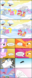 Size: 652x1600 | Tagged: safe, artist:the-ross, imported from derpibooru, apple bloom, cherry berry, derpy hooves, diamond tiara, scootaloo, pegasus, pony, competition:derpibooru 2012, female, mare