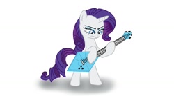 Size: 1440x798 | Tagged: safe, artist:ceehoff, imported from derpibooru, rarity, pony, female, guitar, solo