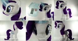 Size: 1366x734 | Tagged: safe, artist:eebharas, imported from derpibooru, rarity, pony, aura, irl, magic, magic aura, photo, plushie, solo