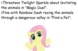 Size: 630x411 | Tagged: safe, imported from derpibooru, fluttershy, comic sans, meta, text