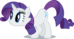 Size: 12053x6400 | Tagged: dead source, safe, artist:parclytaxel, imported from derpibooru, rarity, pony, .svg available, absurd resolution, crouching, female, simple background, solo, transparent background, vector