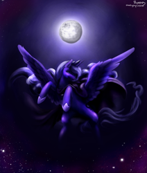 Size: 868x1024 | Tagged: safe, artist:bunnish, artist:conicer, imported from derpibooru, princess luna, pony, female, g4, moon, solo