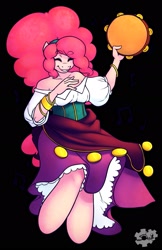 Size: 1241x1920 | Tagged: safe, artist:sheela, imported from derpibooru, pinkie pie, anthro, friendship is witchcraft, crossover, disney, esmeralda, esmeralda (the hunchback of notre dame), explicit source, gypsy pie, hunchback of notre dame, the hunchback of notre dame