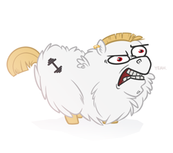 Size: 1000x886 | Tagged: safe, artist:zonkpunch, imported from derpibooru, bulk biceps, roid rage, sheep, fluffy