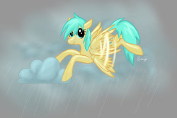 Size: 900x600 | Tagged: safe, artist:viperviolist, imported from derpibooru, sunshower raindrops, cloud, cloudy