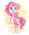 Size: 573x686 | Tagged: safe, artist:milk4ppl, imported from derpibooru, pinkie pie, pony, candy, cute, diapinkes, female, food, lollipop, open mouth, rearing, solo, stars