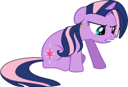 Size: 2002x1359 | Tagged: safe, artist:cupcakescankill, imported from derpibooru, fluttershy, twilight sparkle, daughter, dragon ball, dragon ball z, female, flutterlight, frustrated, fusion, potara, simple background, transparent background, vector