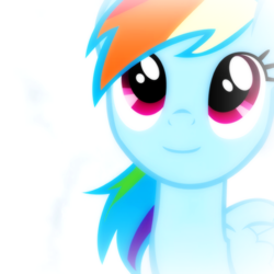 Size: 500x500 | Tagged: safe, artist:isladeldrama11, imported from derpibooru, rainbow dash, eyes open, looking up, simple background, solo, white background