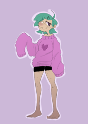 Size: 432x610 | Tagged: safe, artist:mangneto, imported from derpibooru, snails, human, clothes, humanized, sweater