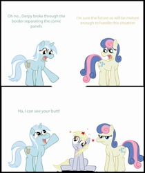 Size: 5184x6173 | Tagged: safe, artist:t-3000, imported from derpibooru, bon bon, derpy hooves, lyra heartstrings, sweetie drops, earth pony, pegasus, pony, unicorn, absurd resolution, comic, female, mare