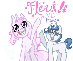 Size: 600x500 | Tagged: safe, artist:woop-de-de-doo, imported from derpibooru, fancypants, fleur-de-lis, braces, colt fancy pants, fancyfleur, female, filly fleur de lis, male, shipping, straight, younger