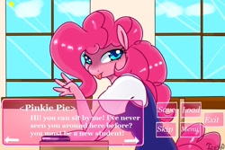 Size: 900x600 | Tagged: safe, artist:kikiluv17, imported from derpibooru, pinkie pie, anthro, dating sim