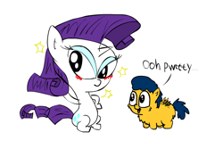 Size: 1379x920 | Tagged: safe, artist:peanutbutter, imported from derpibooru, rarity, fluffy pony, fluffy pony original art
