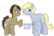 Size: 900x601 | Tagged: dead source, safe, artist:icedroplet, imported from derpibooru, derpy hooves, doctor whooves, time turner, earth pony, pegasus, pony, crying, dopey hooves, duo, female, male, mare, rule 63, simple background, stallion, the doctoress, transparent background, watermark