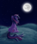 Size: 1347x1616 | Tagged: safe, artist:formis, imported from derpibooru, twilight sparkle, pony, unicorn, female, moon, solo