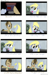 Size: 928x1408 | Tagged: safe, artist:snapai, imported from derpibooru, derpy hooves, doctor whooves, time turner, pegasus, pony, austin powers, austin powers (franchise), austin powers: the spy who shagged me, comic, female, fourth wall, mare, parody, underp