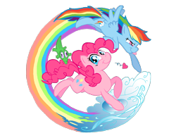 Size: 2980x2338 | Tagged: safe, artist:frostfire1, imported from derpibooru, pinkie pie, rainbow dash, female, lesbian, pinkiedash, shipping