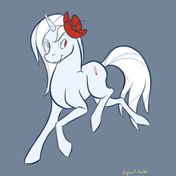 Size: 900x900 | Tagged: safe, artist:tigs, imported from derpibooru, pony, 30 minute art challenge, flower, flower in hair, ice, ponified, solo