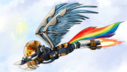 Size: 4105x2326 | Tagged: safe, artist:steptrool, imported from derpibooru, rainbow dash, flying, jets