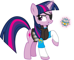 Size: 957x777 | Tagged: safe, artist:smashinator, imported from derpibooru, twilight sparkle, pony, unicorn, crossover, demoman, female, mare, raised hoof, simple background, solo, team fortress 2, transparent background, unicorn twilight