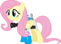 Size: 2957x2126 | Tagged: safe, artist:smashinator, imported from derpibooru, fluttershy, pegasus, pony, crossover, female, high res, mare, medic, simple background, solo, team fortress 2, transparent background