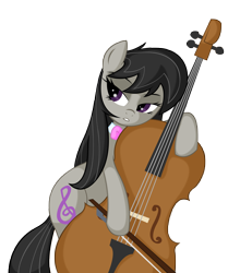 Size: 10000x11962 | Tagged: safe, artist:alexpony, artist:killryde, imported from derpibooru, octavia melody, earth pony, pony, .psd available, absurd resolution, bipedal, cello, female, lidded eyes, looking at something, looking sideways, mare, messy mane, musical instrument, simple background, solo, transparent background, vector