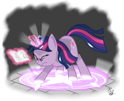 Size: 3200x2613 | Tagged: safe, artist:phoenixswift, imported from derpibooru, twilight sparkle, pony, unicorn, book, eyes closed, female, high res, magic, magic circle, mare, simple background, solo, transparent background